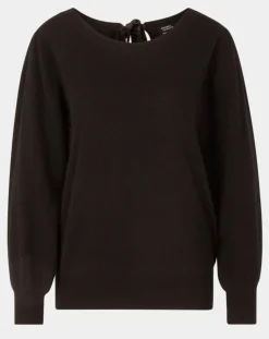 Femme Galeries Lafayette Pulls^Pull 100% Cachemire Yoshi noeud au dos col bateau noir