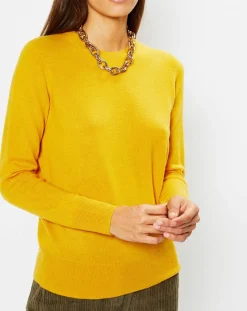 Femme Galeries Lafayette Pulls^Pull 100% Cachemire Zabri col rond jaune