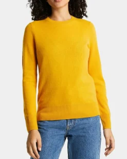Femme Galeries Lafayette Pulls^Pull 100% Cachemire Zabri col rond jaune