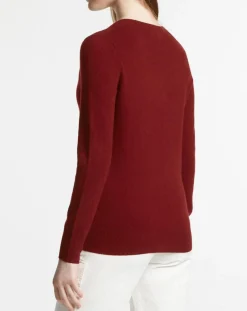 Pull 100% Cachemire Zocon col V rouge foncé-Galeries Lafayette Online