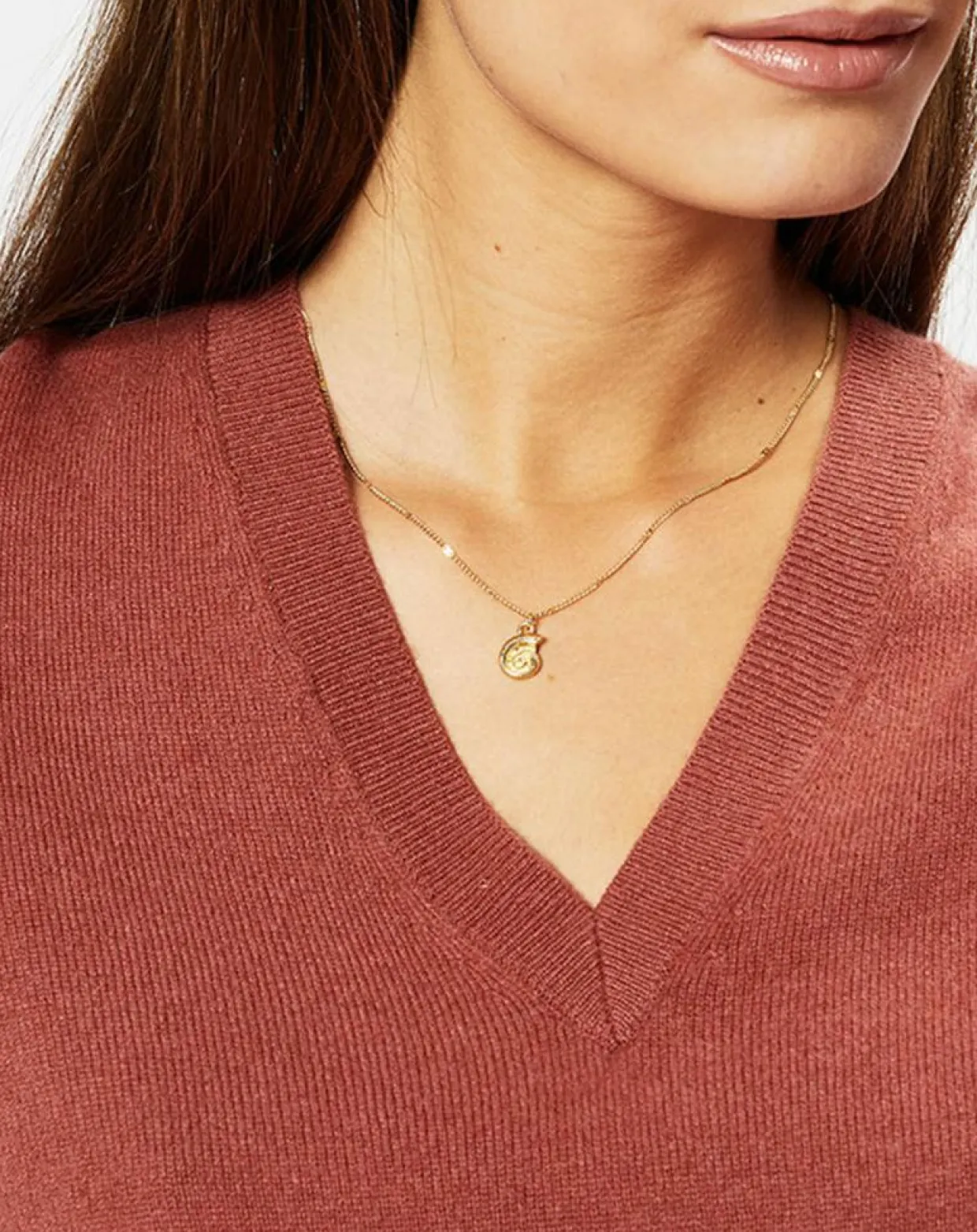 Femme Galeries Lafayette Pulls^Pull 100% Cachemire Zocon col V bois de rose