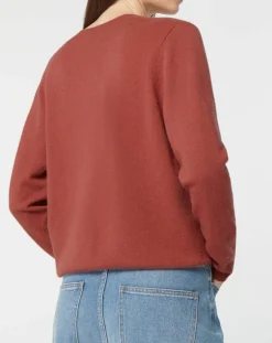 Femme Galeries Lafayette Pulls^Pull 100% Cachemire Zocon col V bois de rose