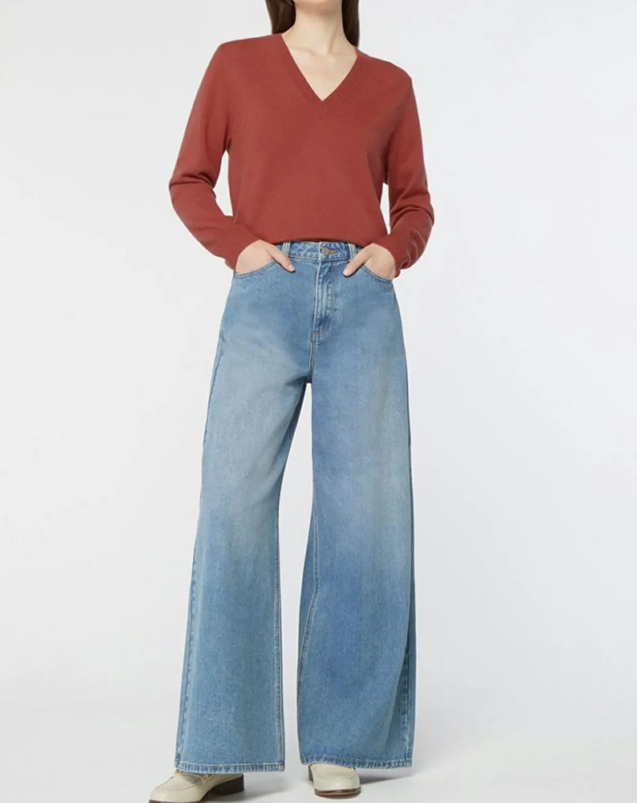 Femme Galeries Lafayette Pulls^Pull 100% Cachemire Zocon col V bois de rose