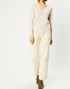 Femme Galeries Lafayette Pulls^Pull 100% Cachemire Zocon col V beige rosé