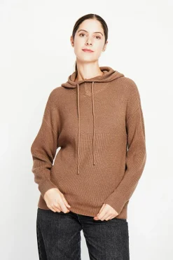 Femme Assuili Pulls^Pull à capuche marron