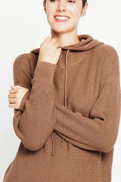 Femme Assuili Pulls^Pull à capuche marron