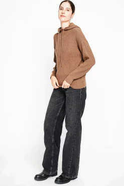 Femme Assuili Pulls^Pull à capuche marron