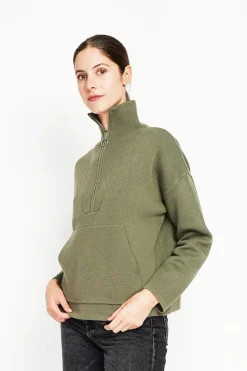 Femme Assuili Sweats^Pull à col montant kaki