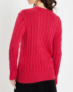Femme Jodhpur Pulls^Pull 100% Coton bioologique Bong rose foncé