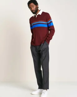 Homme Bellerose Pulls^Pull 100% Laine Dapfil bordeaux/bleu