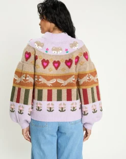 Femme Manoush Pulls^Pull 100% Laine Fox Farm unique