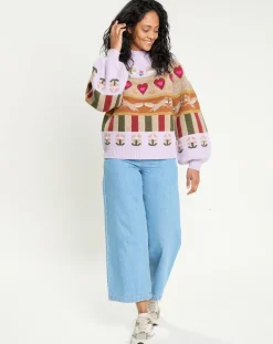 Femme Manoush Pulls^Pull 100% Laine Fox Farm unique