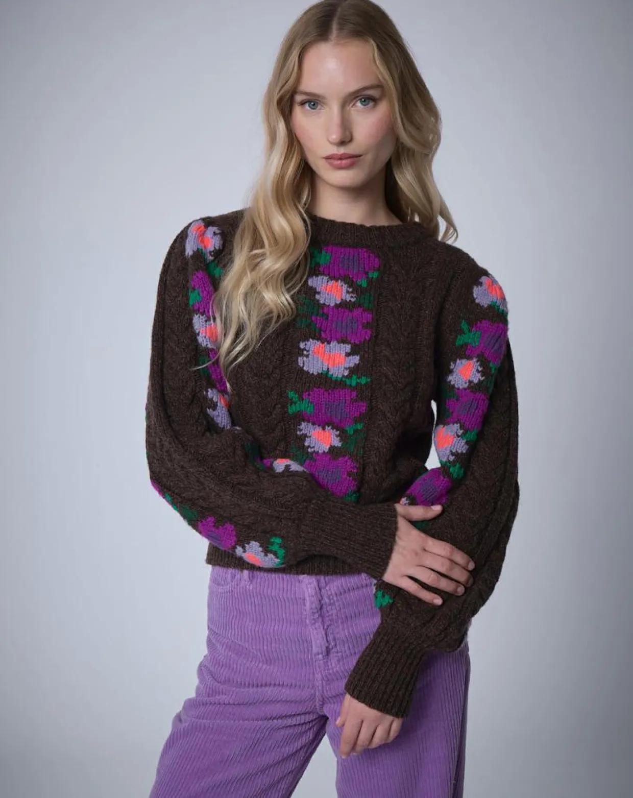Femme Manoush Pulls^Pull 100% Laine Heidi chocolat