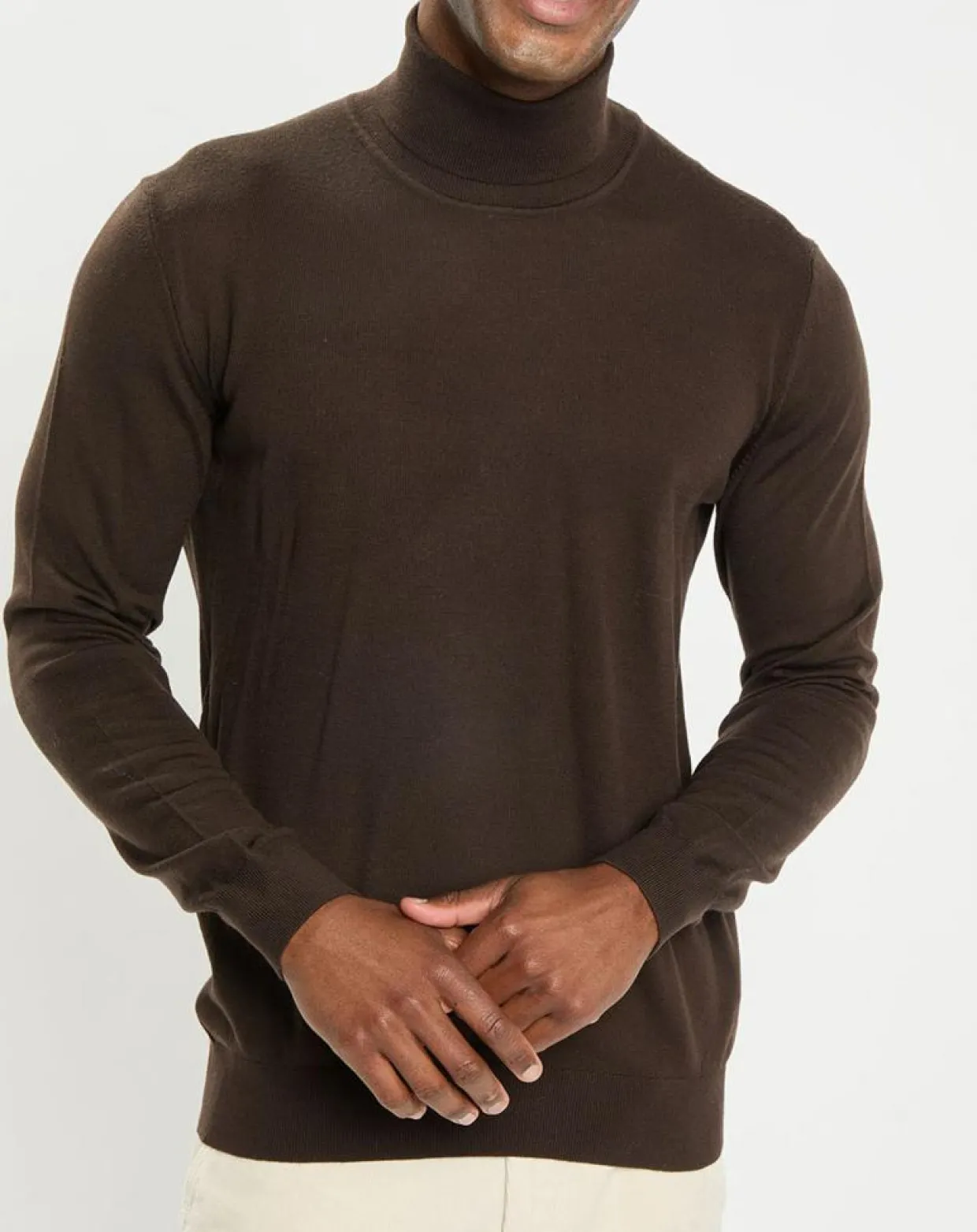 Homme Marc O'Polo Pulls^Pull 100% Laine marron foncé