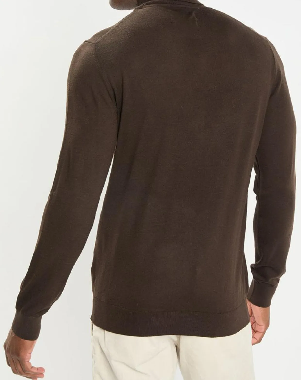 Homme Marc O'Polo Pulls^Pull 100% Laine marron foncé