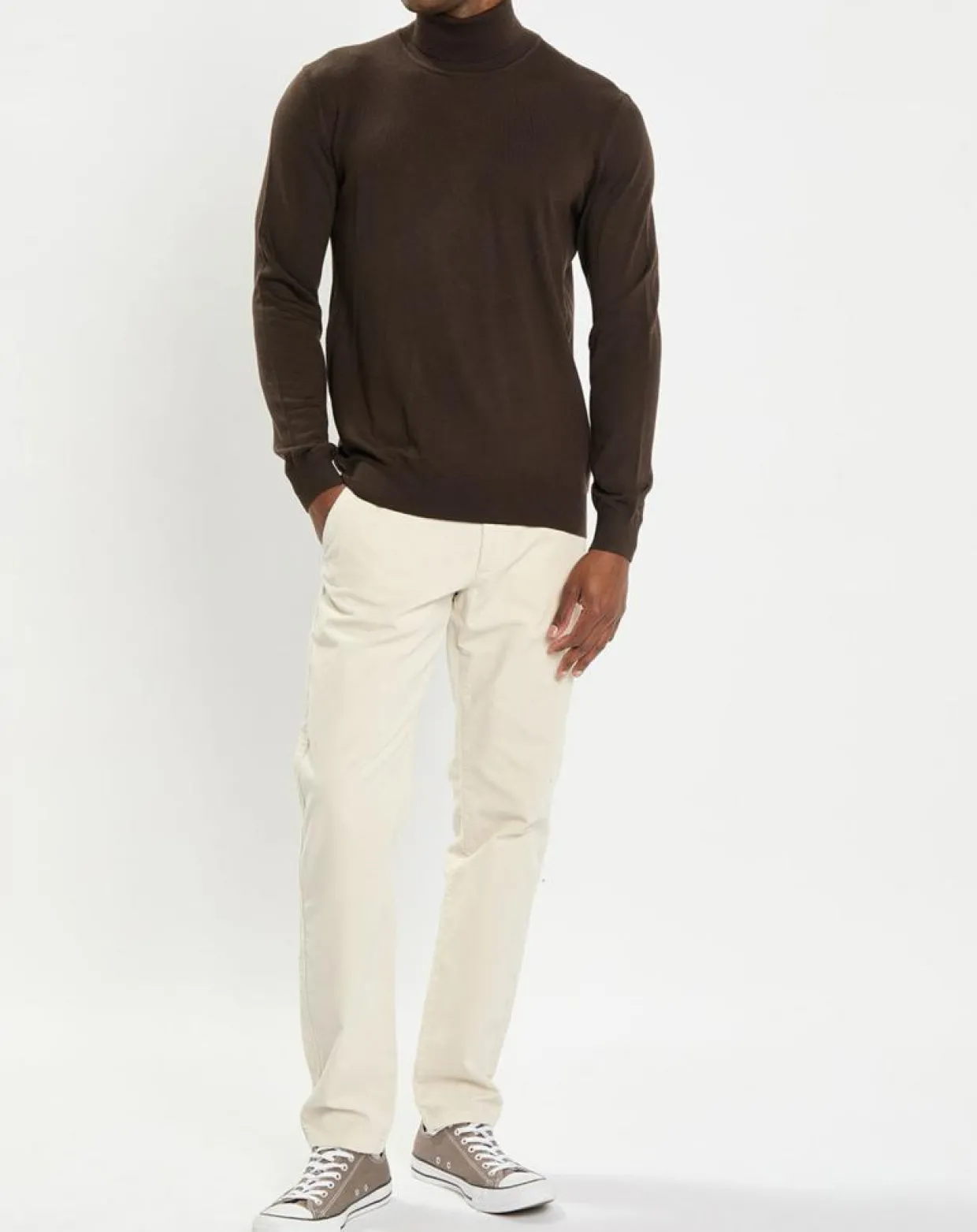 Homme Marc O'Polo Pulls^Pull 100% Laine marron foncé