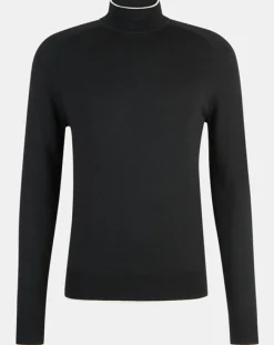 Pull 100% Laine Mérinos noir-Hackett London Outlet