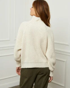 Pull 100% Laine Noa beige-Fleur de cachemire Sale