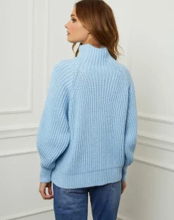 Pull 100% Laine Noa ciel-Fleur de cachemire Hot