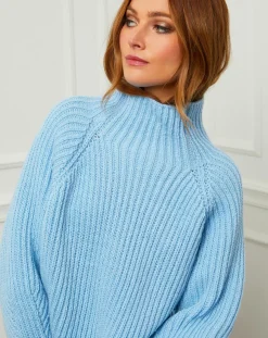 Pull 100% Laine Noa ciel-Fleur de cachemire Hot