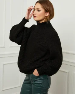 Femme Fleur de cachemire Pulls^Pull 100% Laine Noa noir
