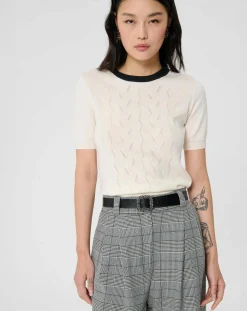 Pull 100% Laine Pontaven écru-Tara Jarmon Hot