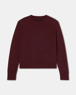 Femme Tara Jarmon Pulls^Pull 100% Laine Preppy bordeaux