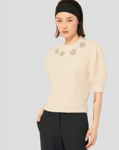 Femme Tara Jarmon Pulls^Pull 100% Laine Psyche écru