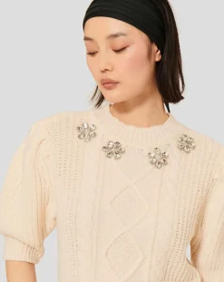 Femme Tara Jarmon Pulls^Pull 100% Laine Psyche écru