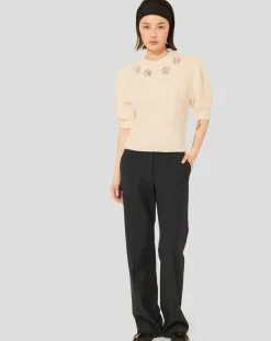 Femme Tara Jarmon Pulls^Pull 100% Laine Psyche écru