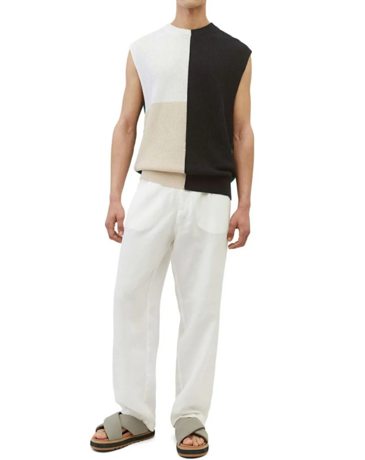Pull 100% Lin Sans manches multicolore-Marc O'Polo Clearance