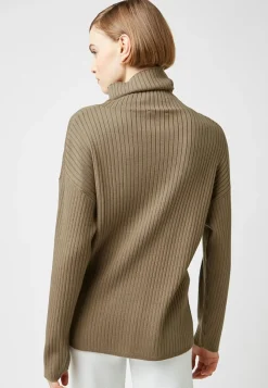 Pull Ada large col roulé marron camel-Rodier Online