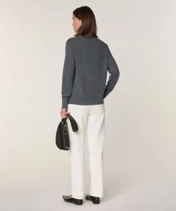 Femme Rodier Pulls^Pull Adija 100% Laine chaine col V gris foncé