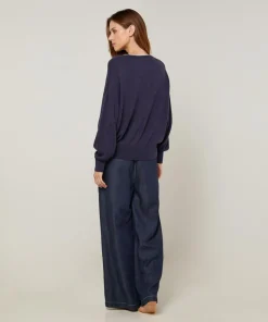 Femme Rodier Pulls^Pull Aimée en Laine mélangée bleu denim