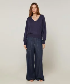 Femme Rodier Pulls^Pull Aimée en Laine mélangée bleu denim