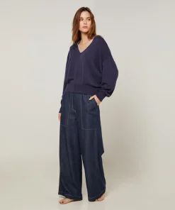 Femme Rodier Pulls^Pull Aimée en Laine mélangée bleu denim