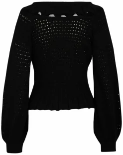 Femme Manoush Pulls^Pull ajouré Pointelle noir