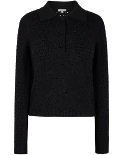 Pull ajouré Pointelle noir-Manoush Hot