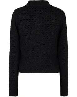 Pull ajouré Pointelle noir-Manoush Hot
