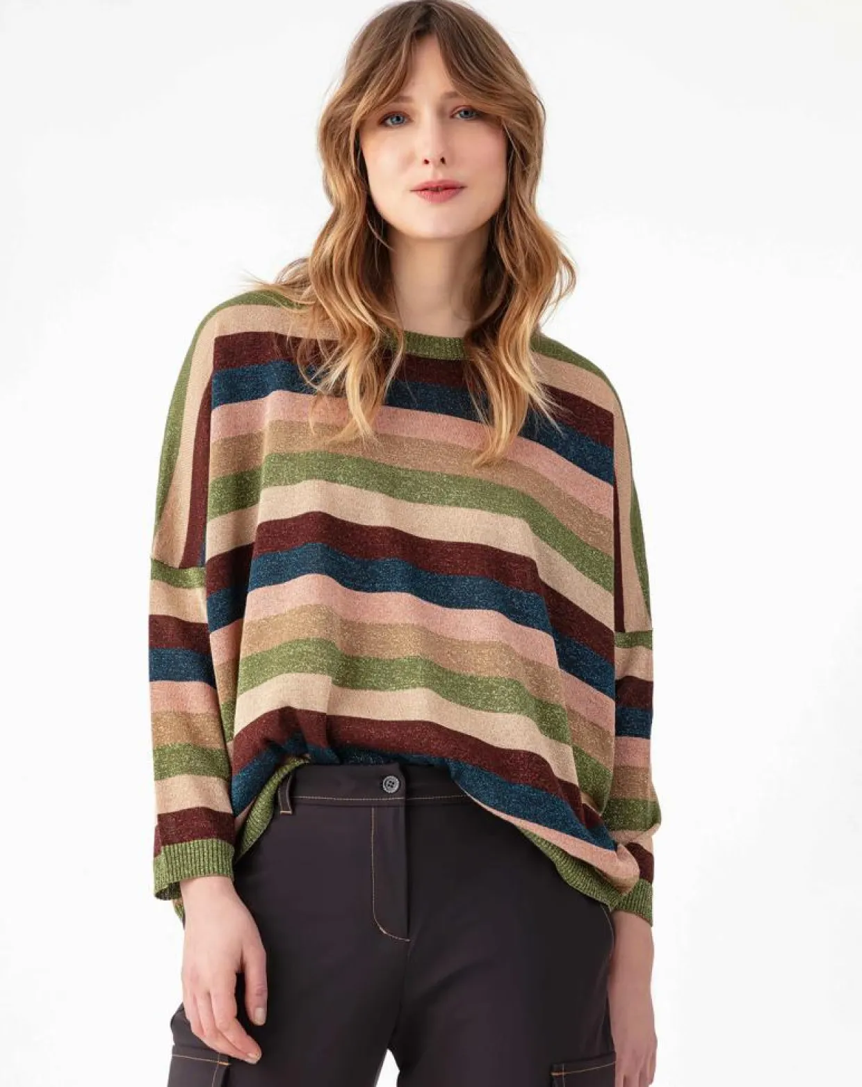 Pull Alesia rayures lurex-Indies Best