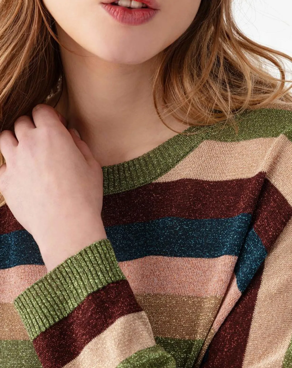 Pull Alesia rayures lurex-Indies Best