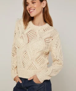 Femme Rodier Pulls^Pull Anastasia en Laine mélangé blanc ivoire