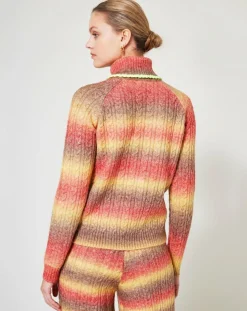 Femme Manoush Pulls^Pull Arc-en-ciel kaki