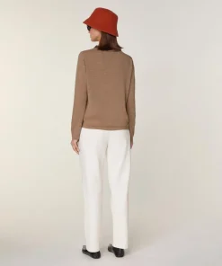 Femme Rodier Pulls^Pull Audrey 100% Laine Col Satin beige ficelle