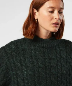 Femme Rodier Pulls^Pull Auxane, col montant à torsades vert foncé