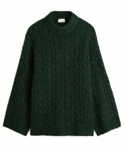 Femme Rodier Pulls^Pull Auxane, col montant à torsades vert foncé
