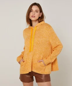 Femme Rodier Pulls^Pull Ayumi à capuche chiné jaune