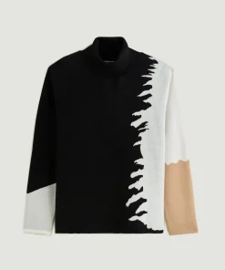 Femme Rodier Pulls^Pull Azalée, jacquard, col roulé noir