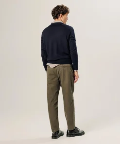 Pull Bertrand 100% laine col rond bleu nuit-Rodier Sale