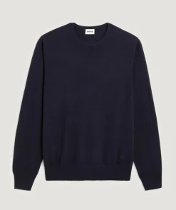 Pull Bertrand 100% laine col rond bleu nuit-Rodier Sale
